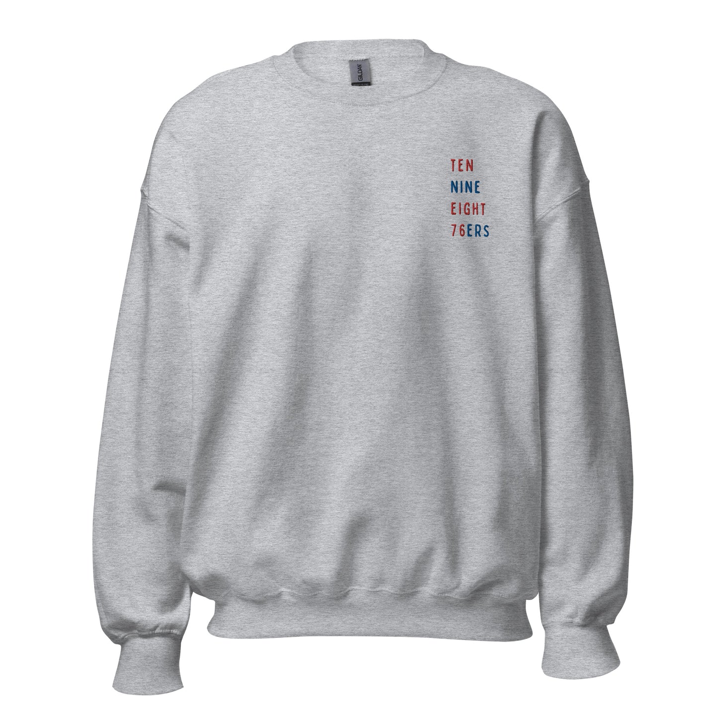 76ers Hand Embroidered Crew