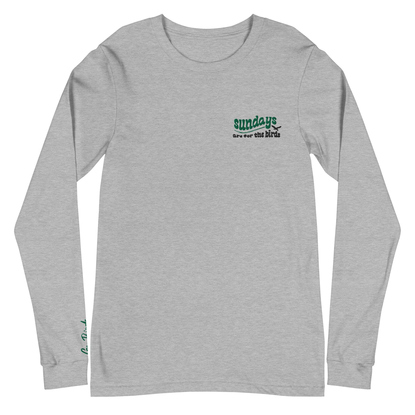 Sundays Are For The Birds Hand Embroidered Long Sleeve Tee
