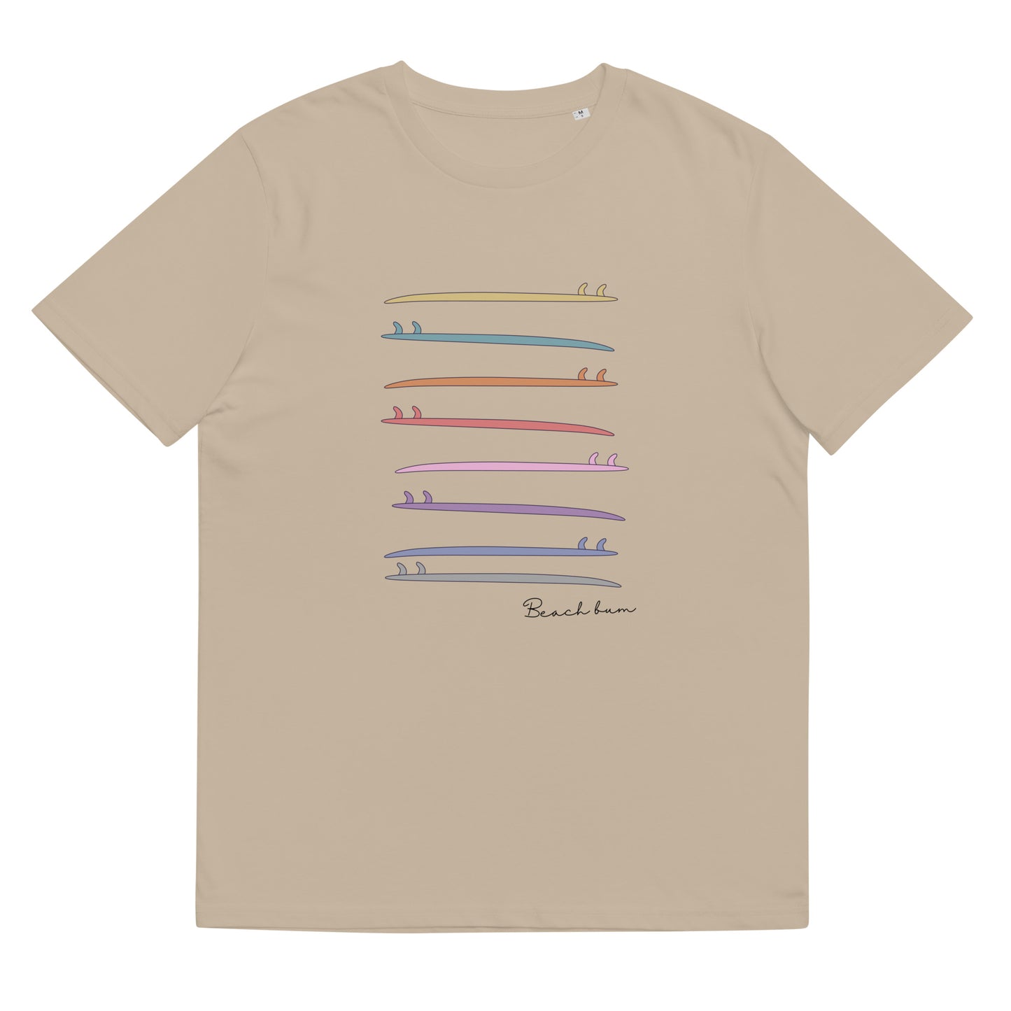 Beach bum Surfboard Unisex Organic Tee