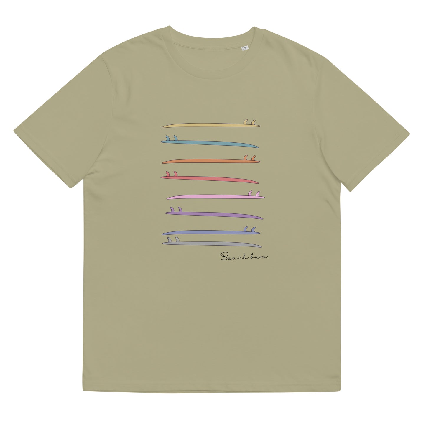 Beach bum Surfboard Unisex Organic Tee