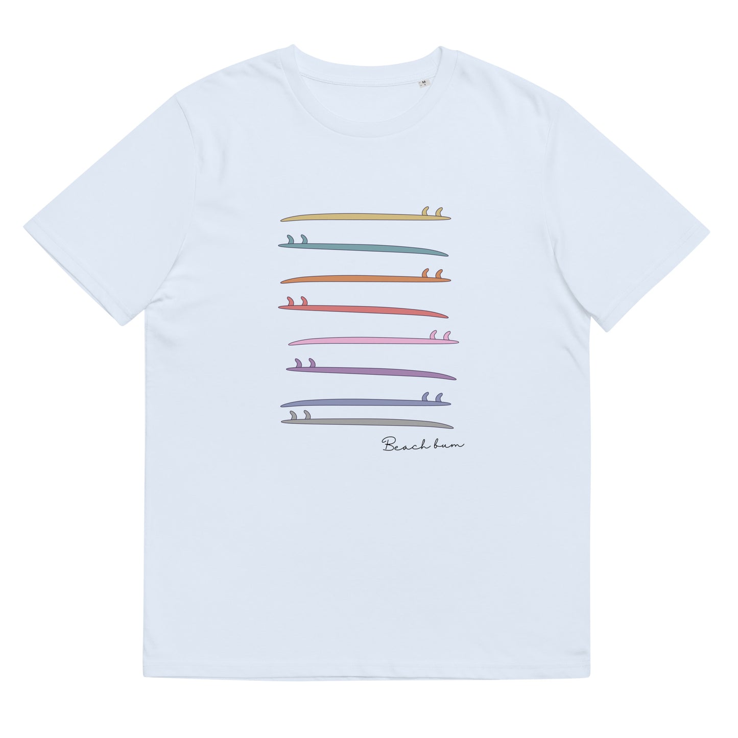 Beach bum Surfboard Unisex Organic Tee