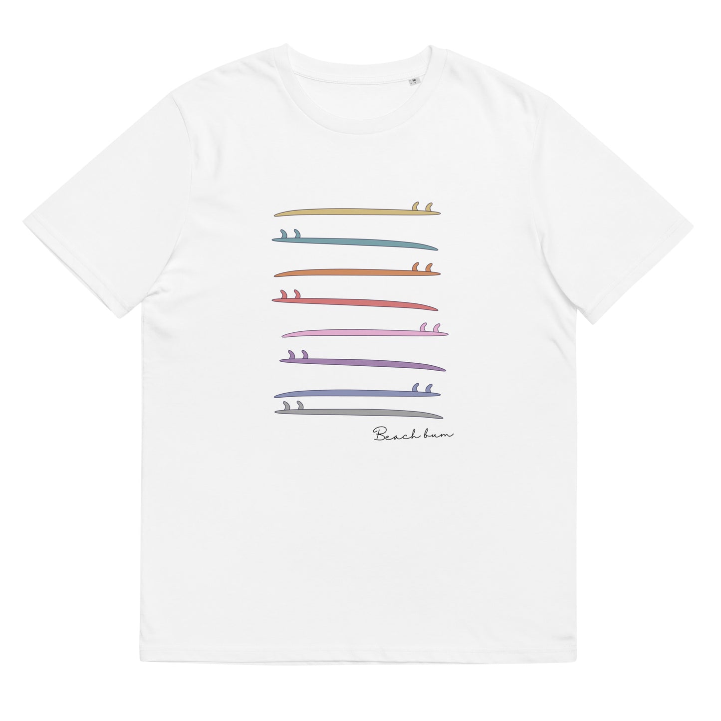 Beach bum Surfboard Unisex Organic Tee