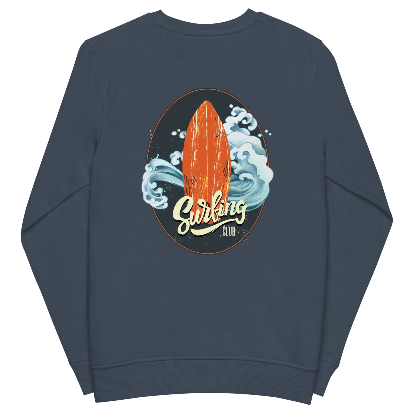 Surfing Club Unisex Hand Emboirdered Organic Crew