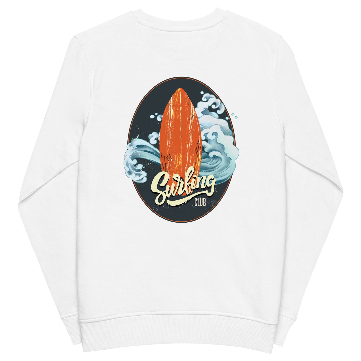 Surfing Club Unisex Hand Emboirdered Organic Crew