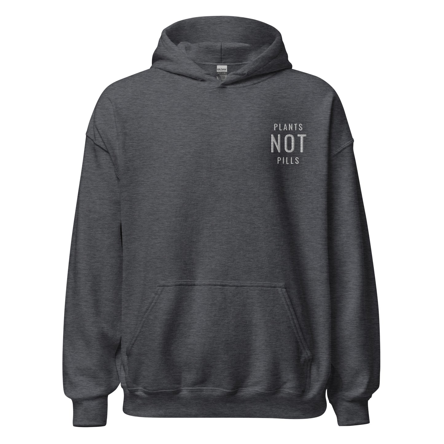 PLANTS NOT PILLS - Embroidered hoodie