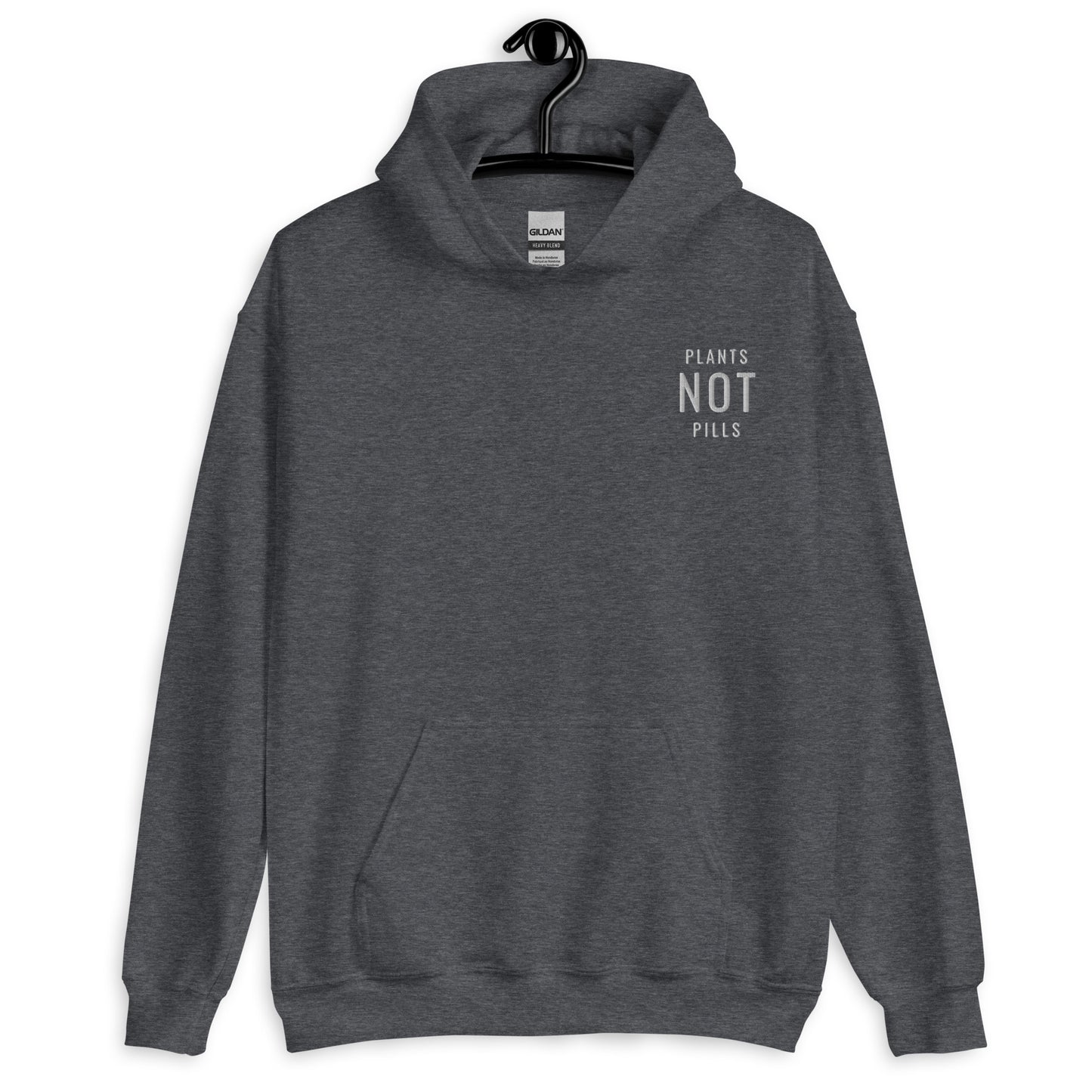 PLANTS NOT PILLS - Embroidered hoodie