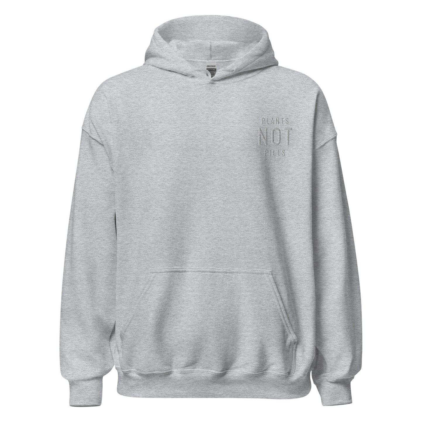 PLANTS NOT PILLS - Embroidered hoodie