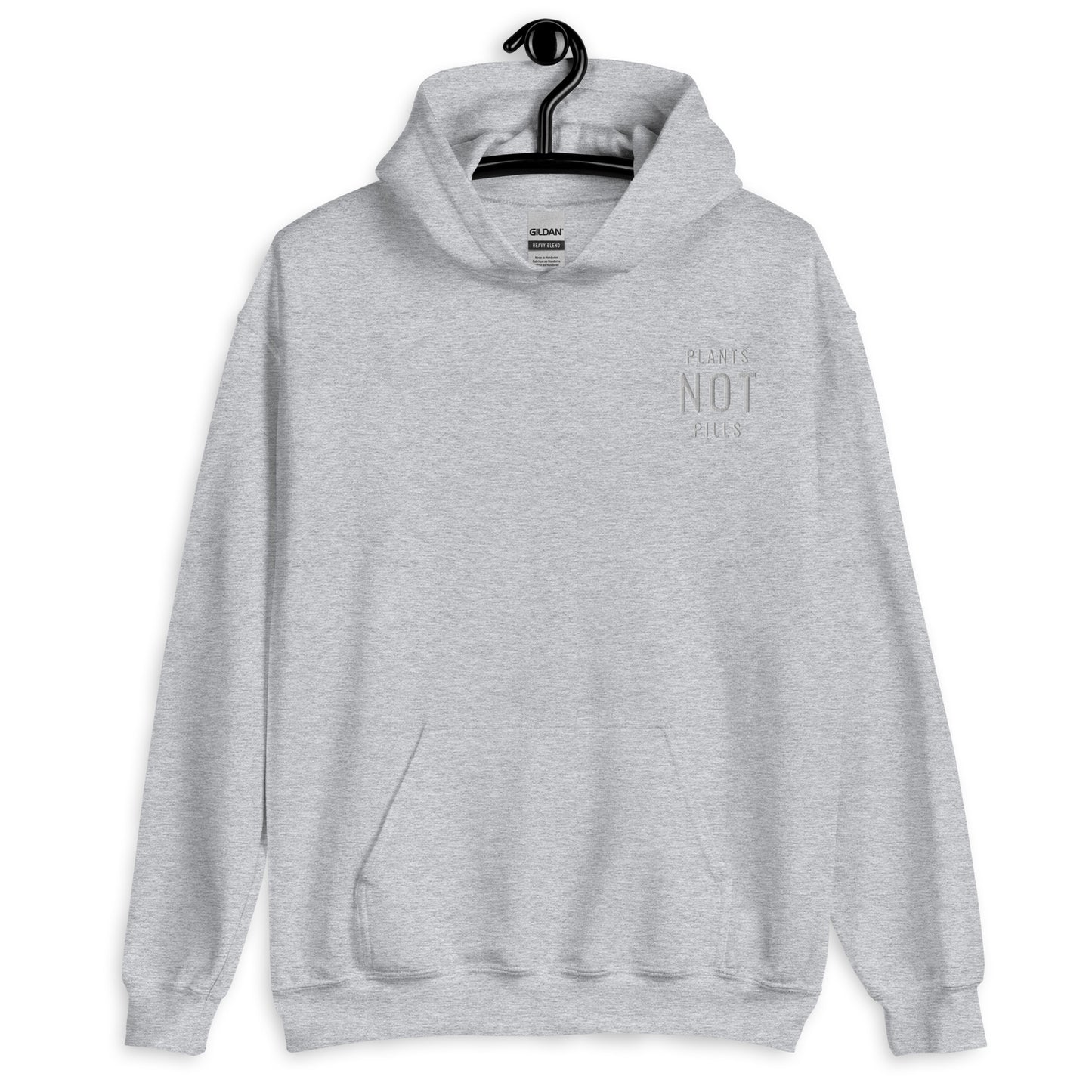 PLANTS NOT PILLS - Embroidered hoodie