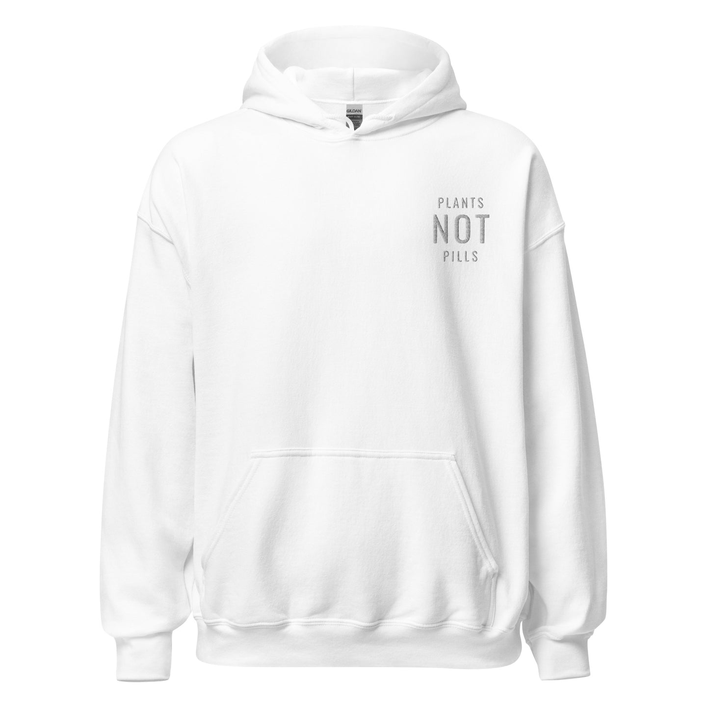 PLANTS NOT PILLS - Embroidered hoodie