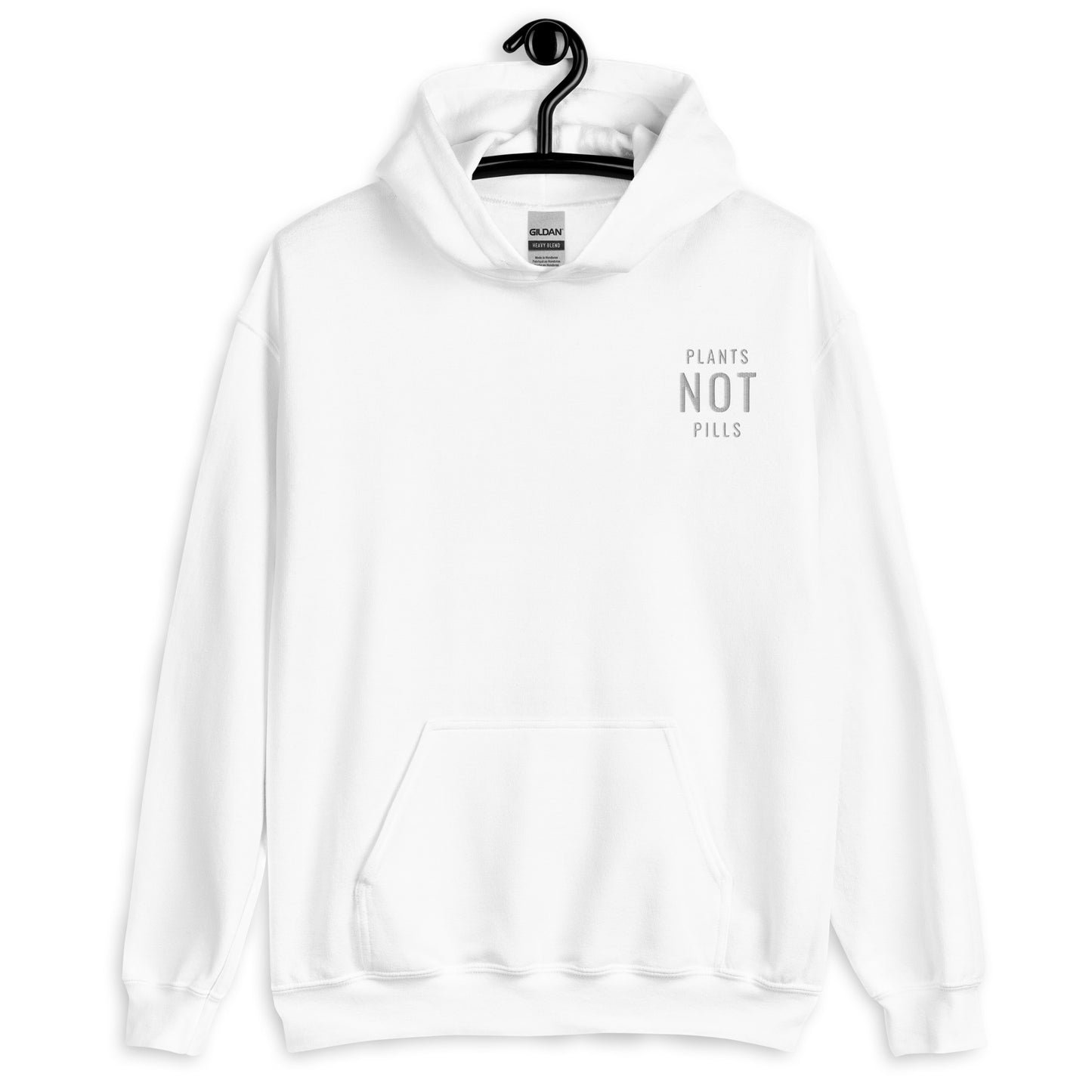 PLANTS NOT PILLS - Embroidered hoodie