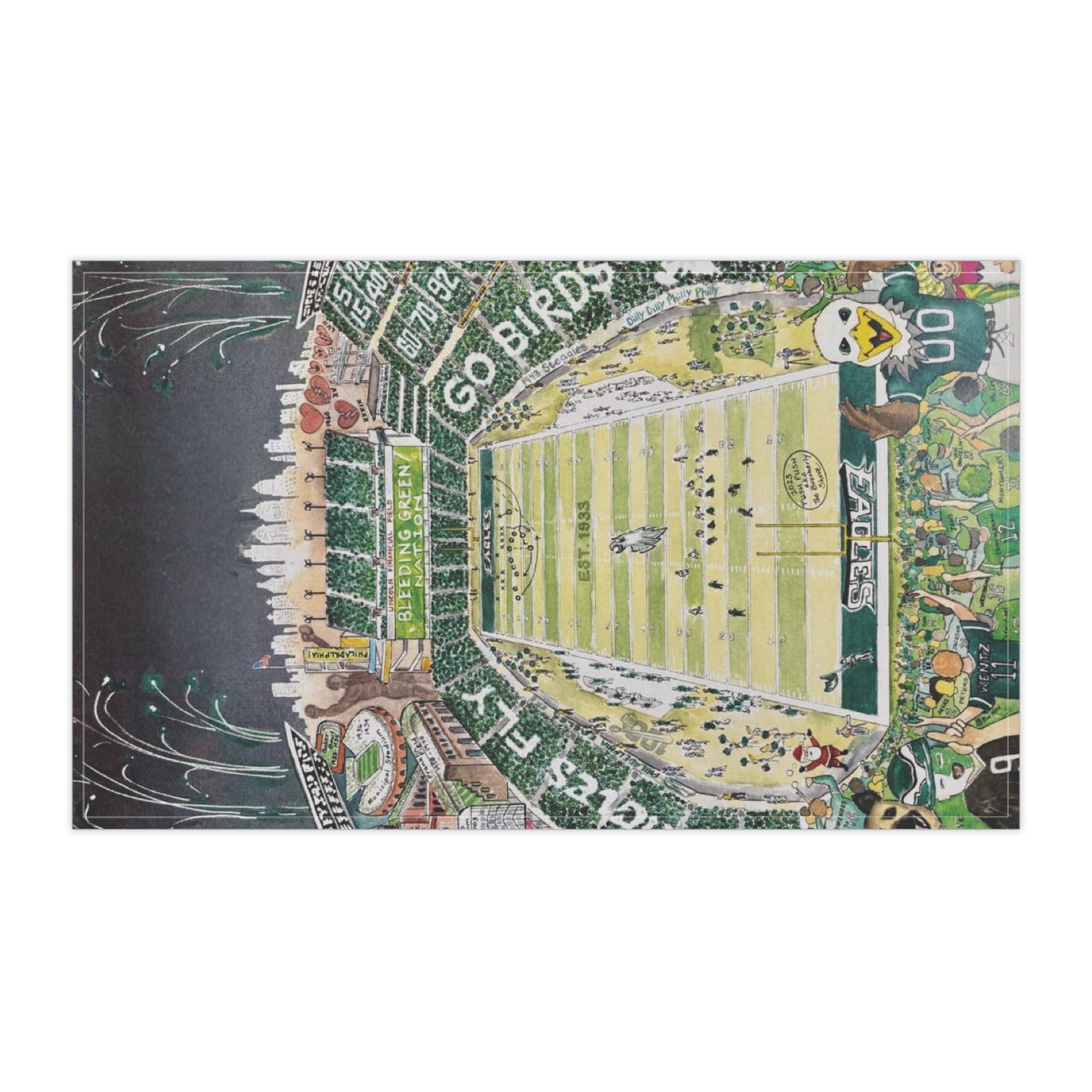 Eagles Stadium Tea Towels