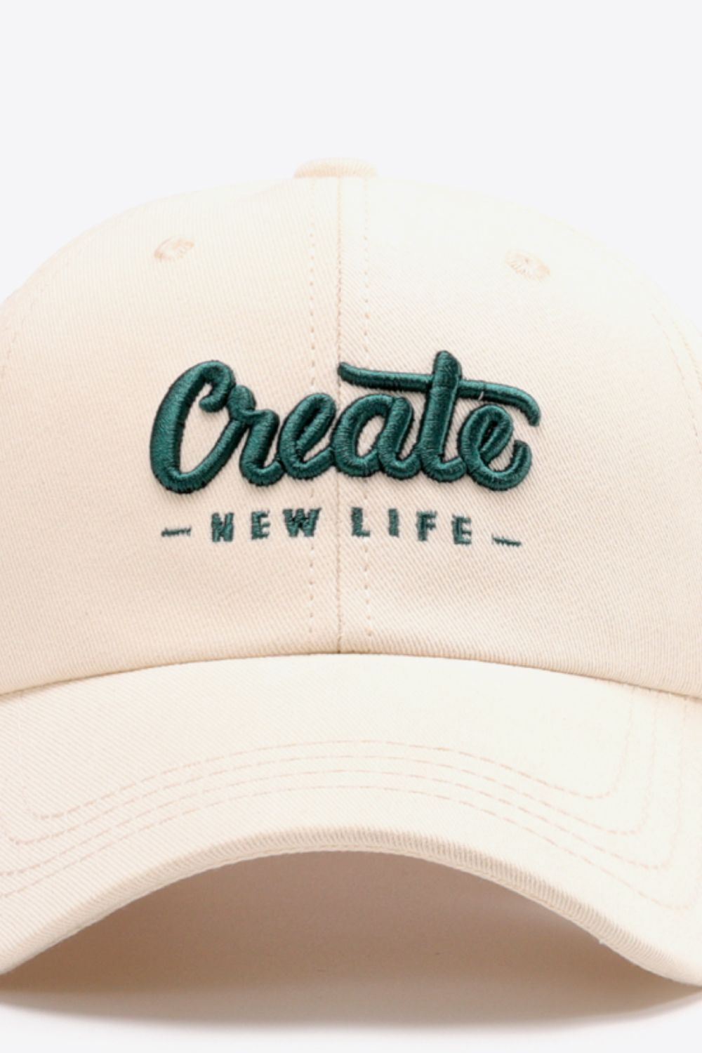 CREATE NEW LIFE Embroidered Baseball Hat