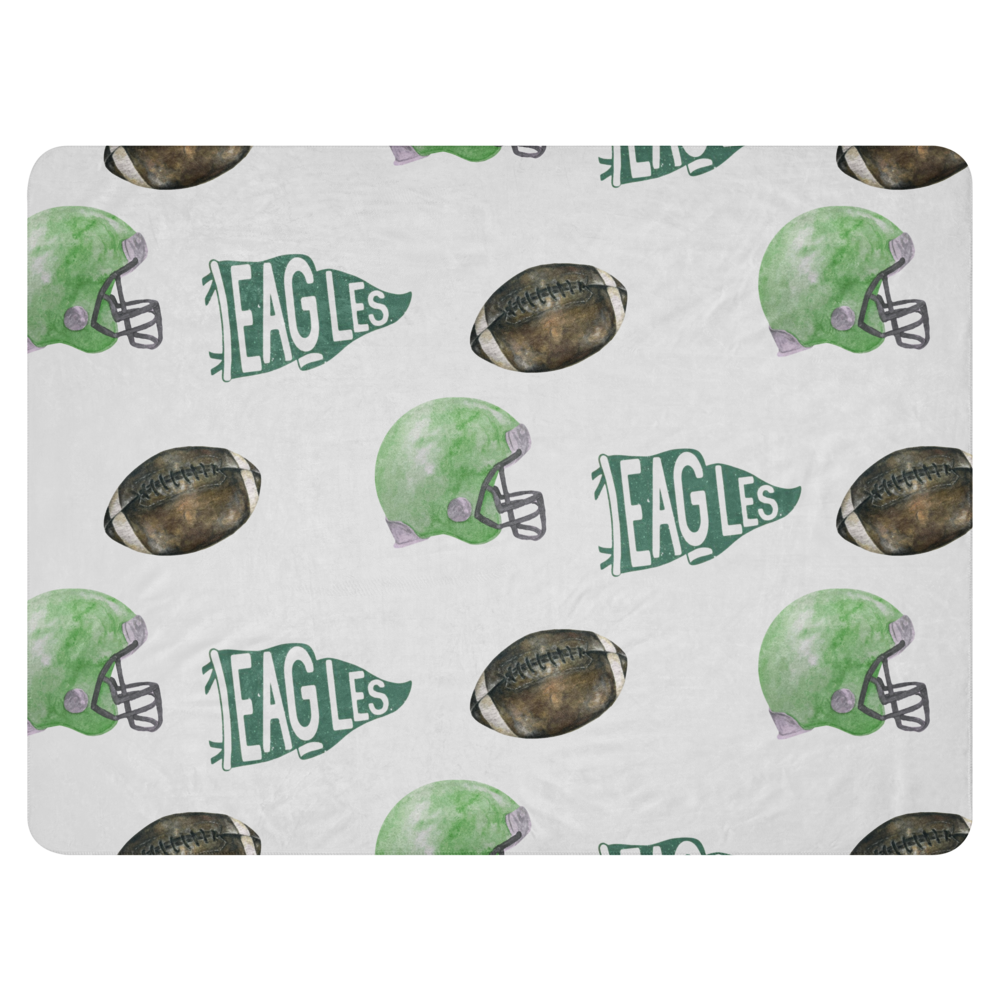 Eagles Football Collegiate Sherpa Blanket