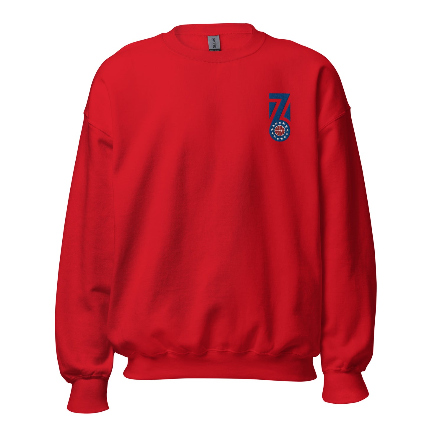 Vintage Style Hand Embroidered 76ers Crew