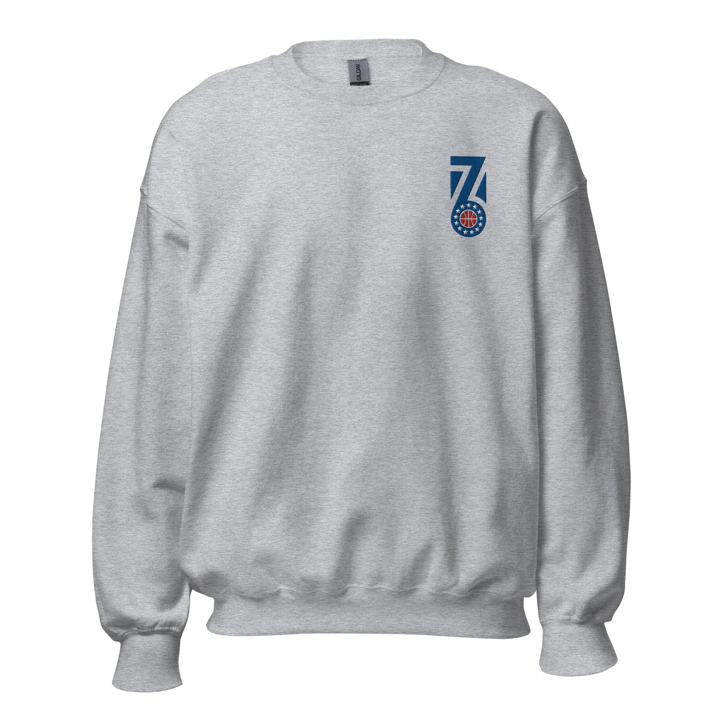 Vintage Style Hand Embroidered 76ers Crew