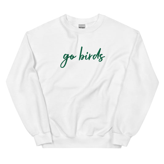 Go Birds Hand Embroidered Crew