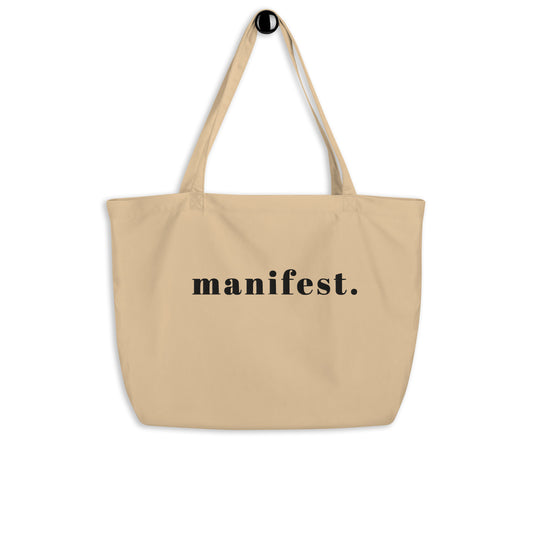 MANIFEST - Large ORGANIC Shopping tote bag