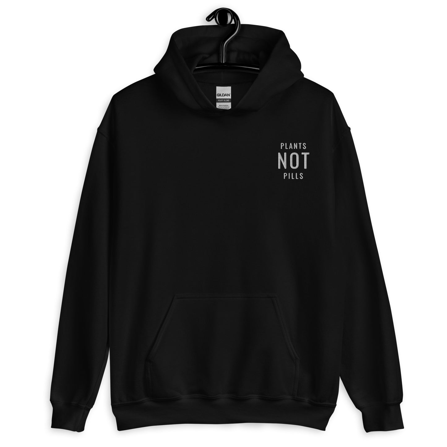 PLANTS NOT PILLS - Embroidered hoodie