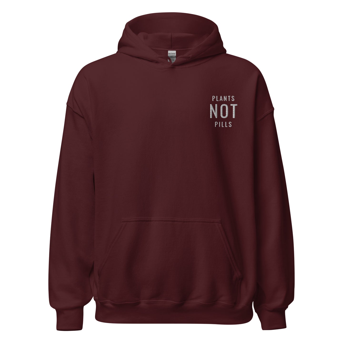 PLANTS NOT PILLS - Embroidered hoodie