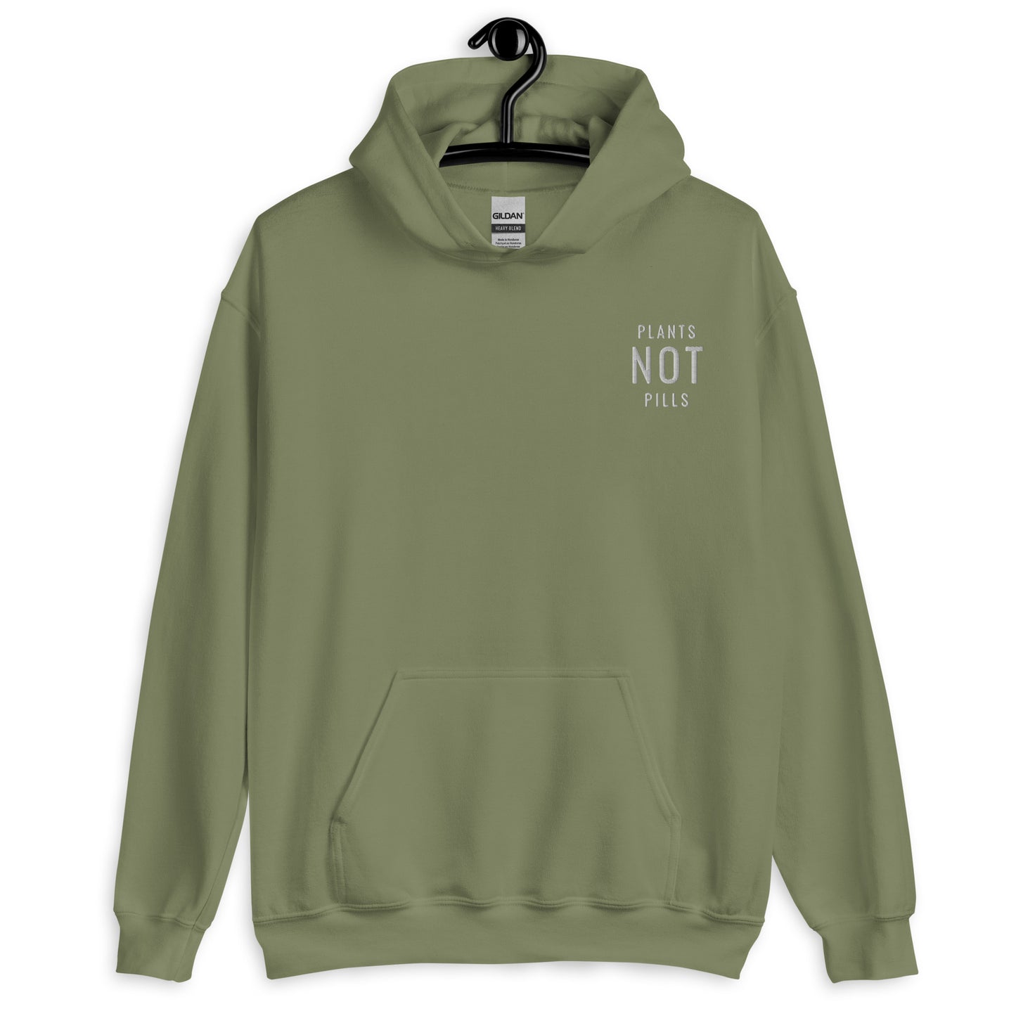 PLANTS NOT PILLS - Embroidered hoodie